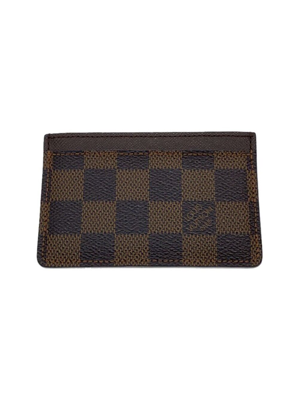 LOUIS VUITTON Porte Wallet Cartes Damier Ebene Brown Card Case Wallet Brown